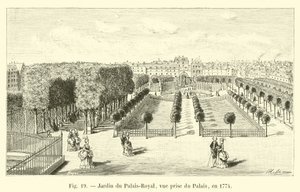 皇家花园（Jardin du Palais-Royal），于1774年从宫殿中取出 作者 法语学校