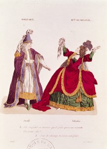 Jean-Baptiste Brizard（1721-91）担任Joad和Mademoiselle Dumesnil（1713-1803）的角色，饰演Athalie，由Jean Racine扮演的第五幕&39;Athalie&39;场景（1639-99） 作者 法语学校