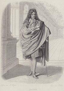 Jean Racine, French playwright, in the Hall of Mirrors at Versailles (engraving) 作者 法语学校