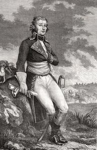 Jean Victor Marie Moreau（1763-1813）来自Parmentier的雕刻，来自Louis Blanc的“法国革命史”（1811-82）1847-62 作者 法语学校