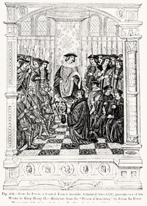 让·勒费恩（Jean le Feron，1504-70）将他的作品之一出自布莱克森林国王亨利二世（1519-89），作者Jean le Feron，来自中世纪科学与文学的插图和文艺复兴时期的作品 作者 法语学校