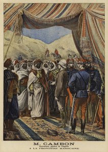 阿尔及利亚总督朱尔斯·康邦于1897年在摩洛哥边境 作者 French School