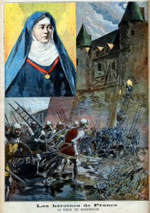 Julienne Duguesclin (1377-1404) 本笃会修女，1894年7月23日的《小报》插图（雕刻）。 作者 法语学校