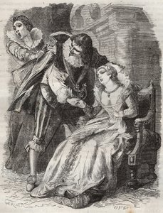 怒气冲冲地跳起来，抓住公爵的外套......法国女王奥地利的安妮（1601-1666）和白金汉公爵（乔治-维利尔斯 作者 法语学校