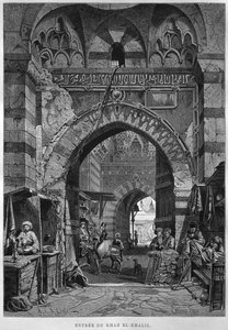 Khan El-Khalil来自Georg Moritz Ebers的Legypte（1837-98），1881年（bw雕刻） 作者 法语学校