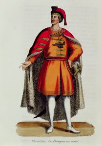 匈牙利勋章骑士被翻倒，修道院的历史和服装插图由Pierre Helyot（1660-1716），1842年 作者 法语学校