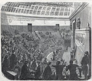 巴黎医学院--大剧场--埃德蒙-特克西尔1852年在《巴黎表》中的版画 作者 法语学校
