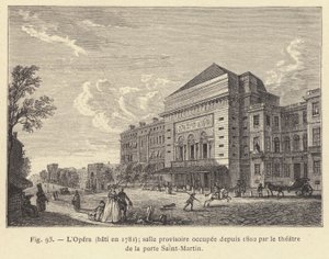 歌剧院，建于 1781 年，自 1802 年起被圣马丁门剧院占用（雕刻） 作者 法语学校