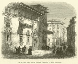 La Casa de Gralla，位于巴塞罗那的库尔塞勒广场（Place de Courcelles）（雕刻） 作者 法语学校