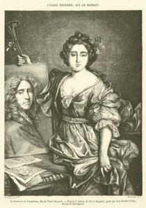 La Comtesse de Feuquieres，Pierre Mignard 的女儿（雕刻） 作者 法语学校