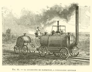 La Locomotive de Blenkinsop，Cremaillere Centrale（雕刻） 作者 法语学校