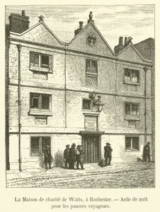 Watts Charity House, Rochester, Night Asylum for the Poor Travelers (雕刻) 作者 法语学校
