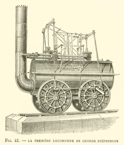La Premiere Locomotive de George Stephenson (雕刻) 作者 法语学校