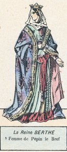 La Reine Berthe, Femme de Pepin le Bref (coloured engraving) 作者 法语学校