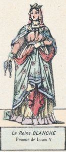 白皇后，路易五世的女人（彩色版画） 作者 法语学校