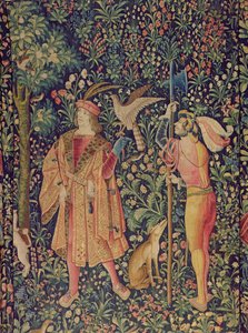 La Vie Seigneuriale  - 离开狩猎，c.1500 作者 法语学校
