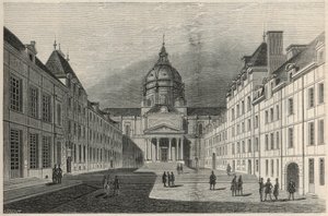 19世纪的巴黎索邦学院--埃德蒙-特克西尔1852年所作的 "巴黎表 "中的版画 作者 法语学校
