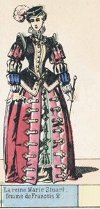 La reine Marie Stuart, femme de Francois 2 (coloured engraving) 作者 法语学校