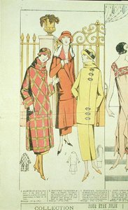 女式大衣，来自《每日时尚》的插图 作者 法语学校
