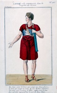 Lafon in the role of Horace in the tragedy of Horacespiece by Corneille (1640). Engraving of the 19th century. Paris, Comedie Francaise. 作者 法语学校