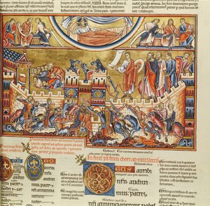 Lat 8846 f.76，围攻一个城镇，来自Hebraica Romana Gallica 作者 法语学校