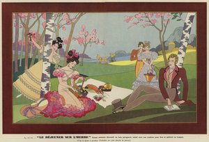 牧野午宴》（彩色石印版） 作者 法语学校