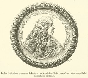 Chaulnes 公爵，布列塔尼总督（版画） 作者 法语学校