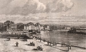 勒阿弗尔--诺曼底--在V.A. Malt-Brown的 "La France illustree: geography, history, administration statistique "中的版画。1884 作者 法语学校
