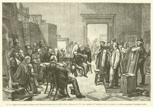 英国评审团为 1878 年巴黎世博会选画（版画） 作者 法语学校