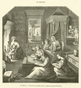 Le Matin，十六世纪的雕版画 作者 法语学校