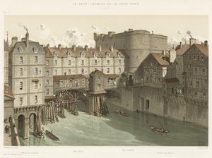 The Petit-Chatelet和Petit-Pont，1717 作者 法语学校