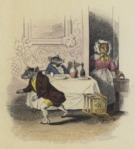 Le Rat De Ville Et Le Rat Des Champs（彩色雕刻）。 作者 法语学校
