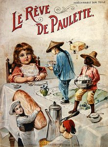 Le Reve de Paulette》，约1900年（彩色平版印刷）。 作者 法语学校