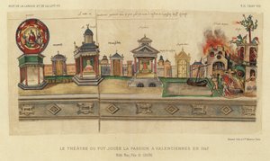 Le Theatre Ou Fut Jouee La Passion A Valenciennes En 1547 (colour litho) 作者 法语学校