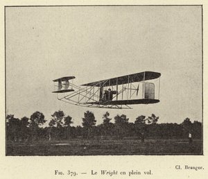 Le Wright en plein vol (engraving) 作者 法语学校