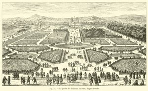 杜乐丽花园于1680年; dapres Perelle 作者 法语学校
