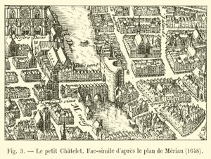 1648年，在Merian的计划之后，小Chatelet，Fac-simile 作者 法语学校