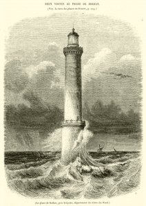 Brehat 灯塔，靠近 Cotes-du-Nord 省 Treguier（雕刻） 作者 法语学校