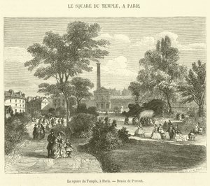 Le square du Temple, a Paris (雕刻) 作者 法语学校