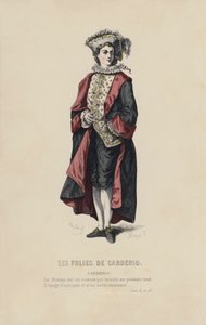 Les Folies De Cardenio, Cardenio（彩色雕刻） 作者 法语学校
