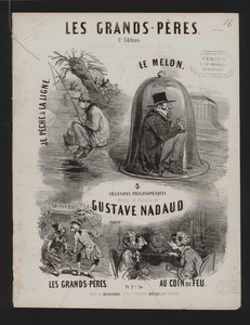 Les Grand Peres，古斯塔夫·纳多 (Gustave Nadaud) 的四首哲学歌曲（石版画） 作者 法语学校