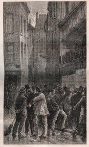 Les Posters - 巴黎人民醒来后发现所有墙壁上都贴有公告，通知他们 1851 年 12 月 2 日发生政变 - 在“犯罪历史”（犯罪史）（奖品）中 de pouvoir de Napoleon III en France) - 维克多雨果 作者 法语学校