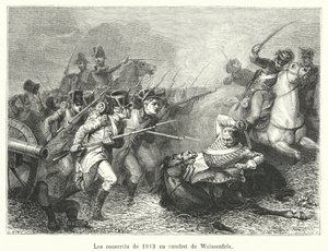 1813 年魏森费尔斯战役中的应征者（版画） 作者 法语学校