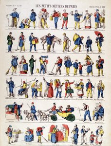 Les petits metiers de Paris, image of Epinal of the 19th century (engraving) 作者 法语学校