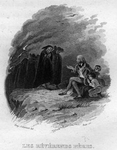 Les reverends peres Chanson de Beranger 在 Pierre Jean de Beranger (1780-1857) 的“作品完成”（1834 年）中，法国诗人和词曲作者。 作者 法语学校