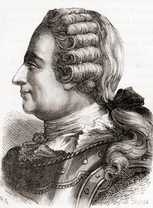 Jean-Baptiste Vaquette de Gribeauval 中将，选自 Les Merveilles de la Science，约 1870 年出版（版画） 作者 法语学校