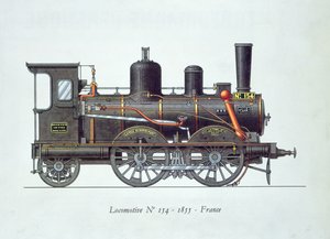 机车编号154，1855 作者 法语学校
