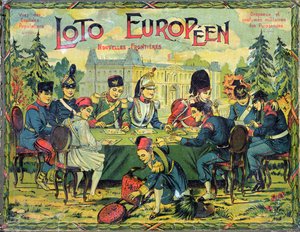 Loto Europeen，儿童乐透游戏的法语版本，c.1900 作者 法语学校
