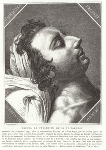 Louis-Michel le Peletier，Marquis de Saint-Fargeau，法国革命政治家，1793年 作者 法语学校