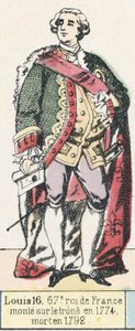 路易十六，法国第67任国王，1774年即位，卒于1792年（彩刻） 作者 法语学校